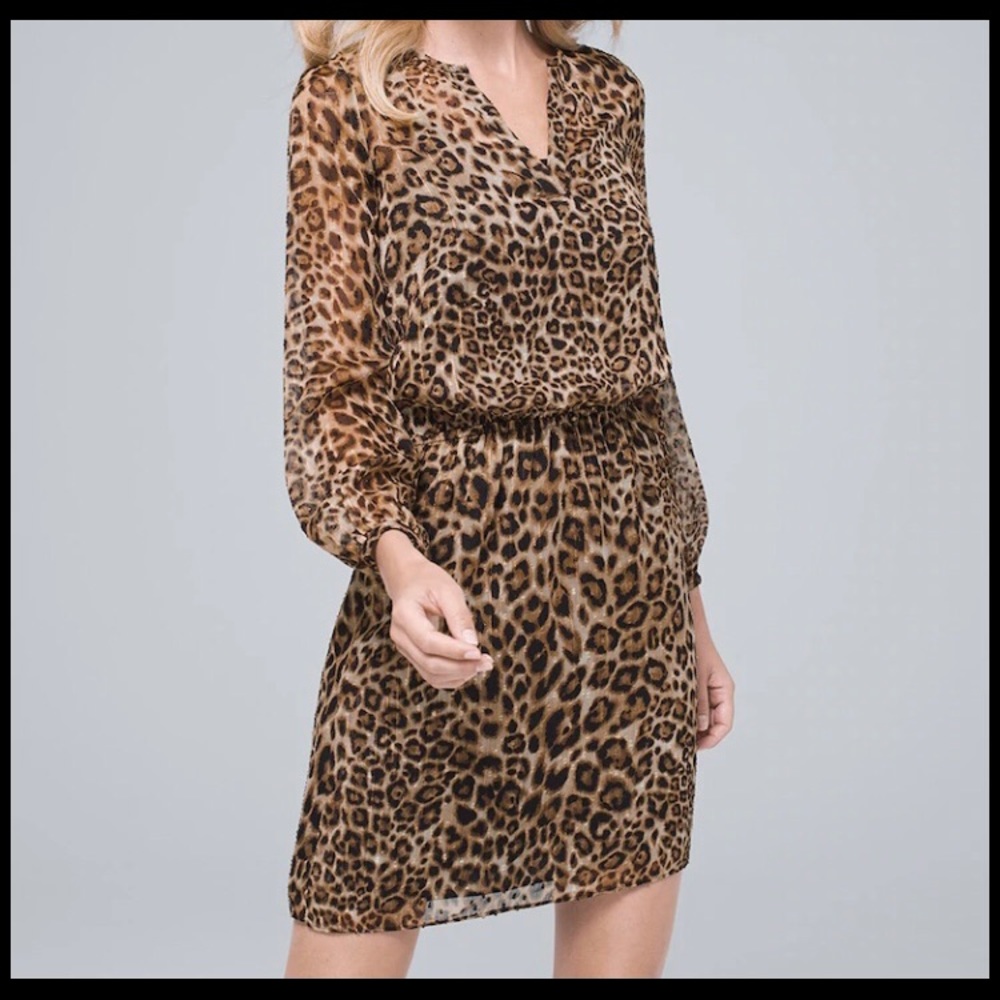 LEOPARD SOFT BLOUSON DRESS